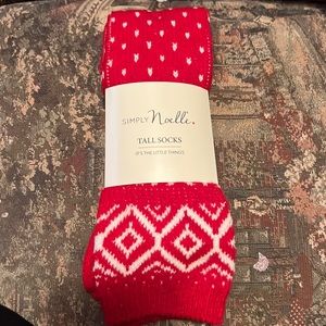 Simply Noelle tall holiday Christmas boot sock